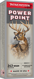 Winchester Ammo X243WSS Power-Point 100-Grain Centerfire Rifle Ammo for Medium Game Hunting
