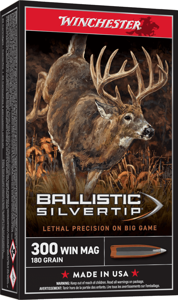 Winchester Ammo Ballistic Silvertip 300 Win Mag 180-Grain Polymer Tip Hunting Rounds (20 Rounds per Box)