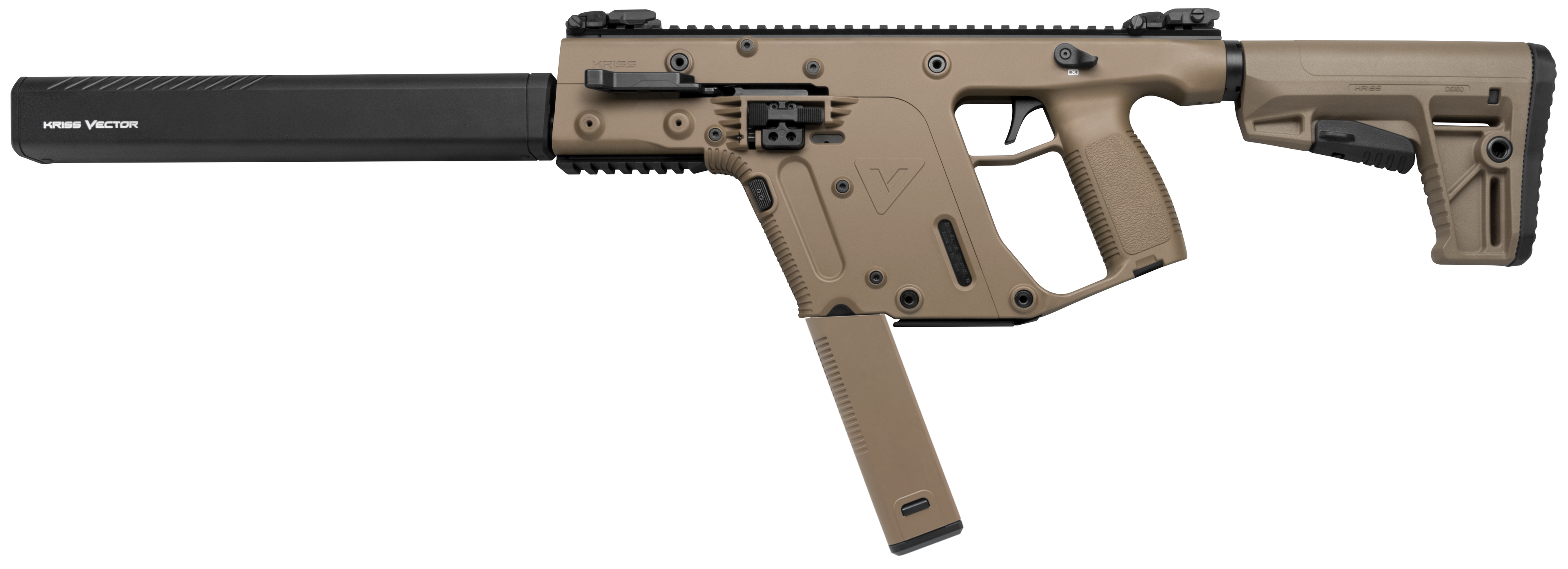 Kriss USA KRISS Vector CRB G2 Rifle FDE 9mm with 17-Round Magazine and Flip-Up Sights