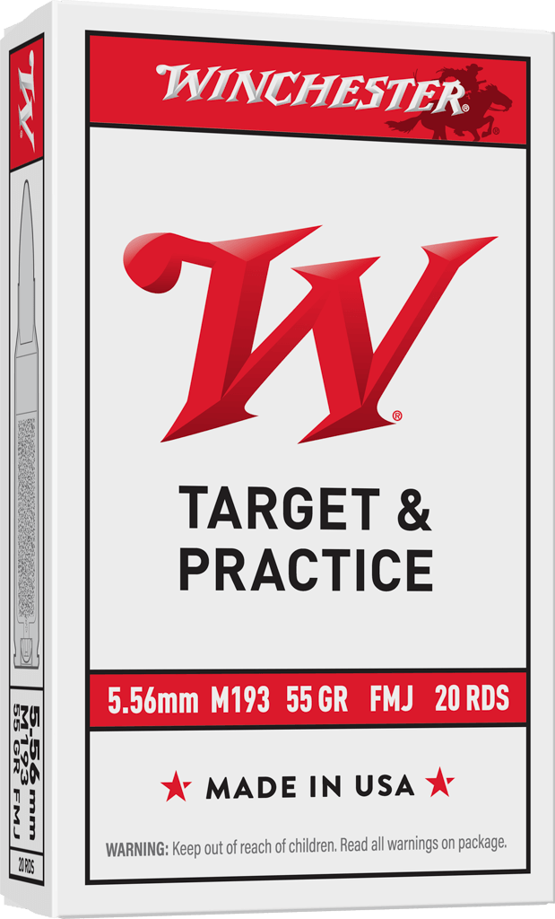 Winchester Ammo M193 Lake City 5.56mm Full Metal Jacket 55 Grain 20 Rounds