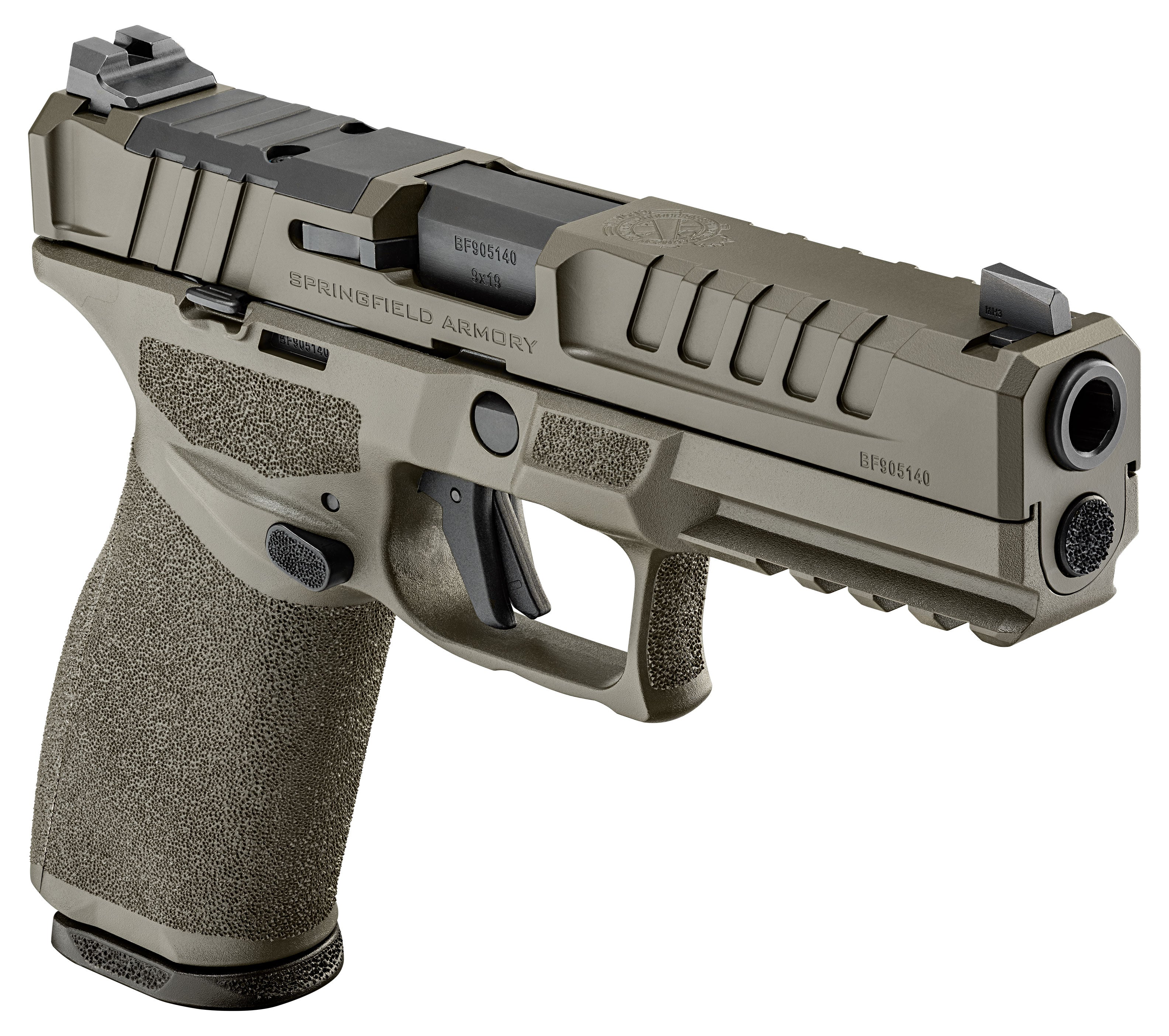 Springfield Armory Echelon 9mm Pistol with Green Frame and Slide, 4.5-inch Barrel, 15-Round Capacity