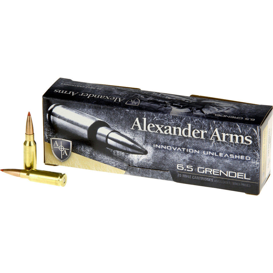 Alexander Arms 6.5 Grendel 129-Grain SST Hunting Ammunition - 20 Rounds per Box
