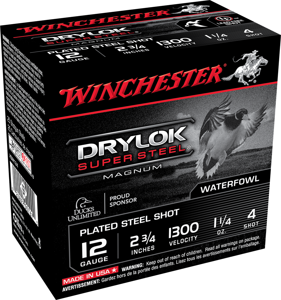 Winchester Ammo XSM124 12 Gauge Steel Waterfowl Hunting Shotshells - 2.75 Inches, 1 1/4 oz, 25 Rounds