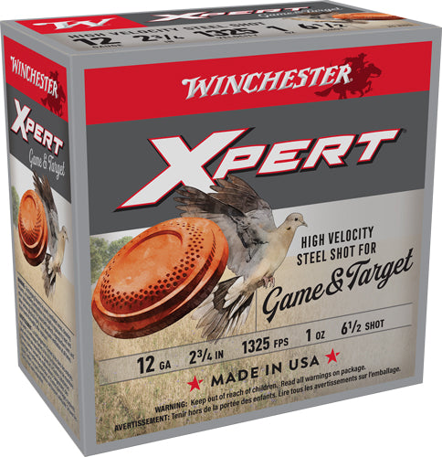 Winchester Ammo Super X Xpert 12 Gauge 2-3/4 inch Steel Shot for Waterfowl, 1 oz #6.5, 25 Rounds per Box