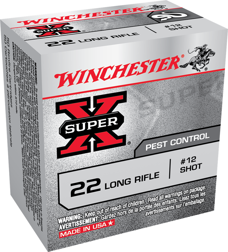 Winchester Ammo Super X .22LR Pest Control 40 Grain #12 Shot, 50 Rounds per Box