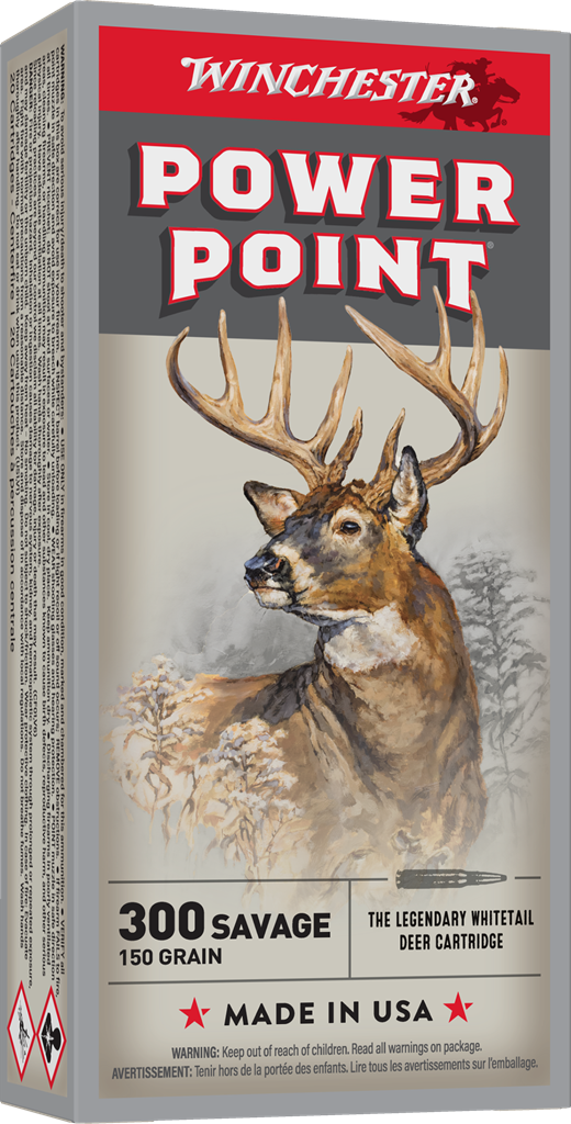 Winchester Ammo Super X Power Point 300 Savage 150-Grain Centerfire Rifle Ammunition, 20 Rounds