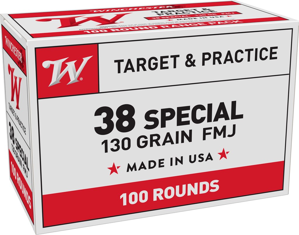 Winchester Ammo USA38SPVP .38 Special 130 Grain FMJ Target Practice Ammunition, 100 Rounds