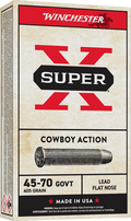 Winchester Ammo Super X Cowboy .45-70 Government 405-Grain Lead Flat Nose (LFN) 20-Round Box