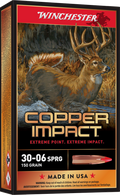 Winchester Ammo Copper Impact 30-06 Springfield 150 Grain Poly Tip (20 Rounds per Box)