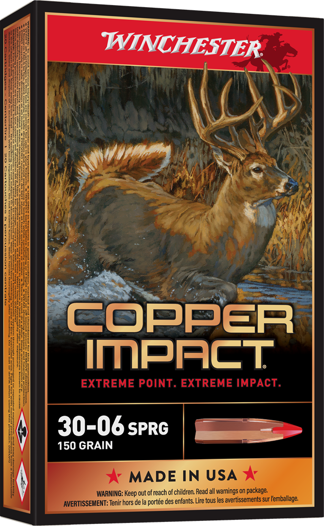 Winchester Ammo Copper Impact 30-06 Springfield 150 Grain Poly Tip (20 Rounds per Box)