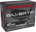 Winchester Ammo .40 S&W 155GR Silvertip Jacket Hollow Point Ammunition - 50 Rounds