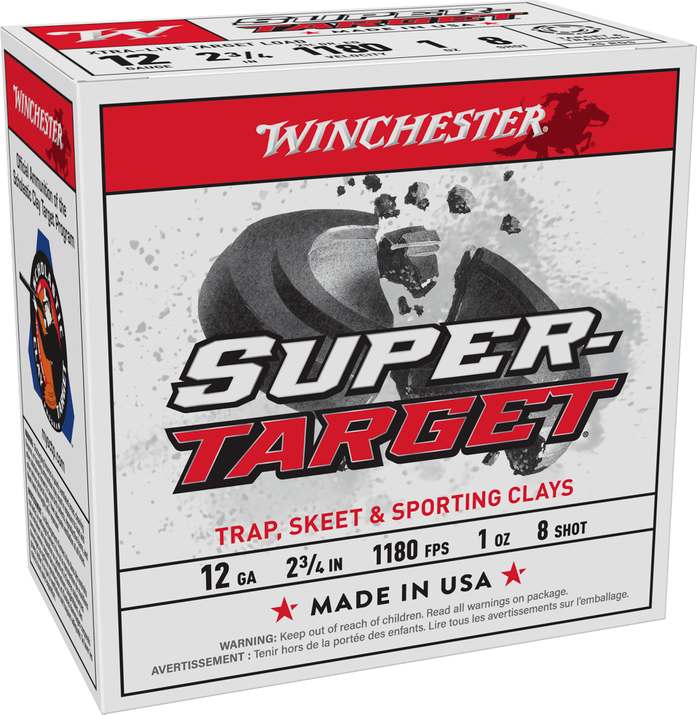 Winchester Ammo 12 Gauge 2-3/4 inch #8 Target Shotgun Shells - 1 oz, 25 Rounds per Box