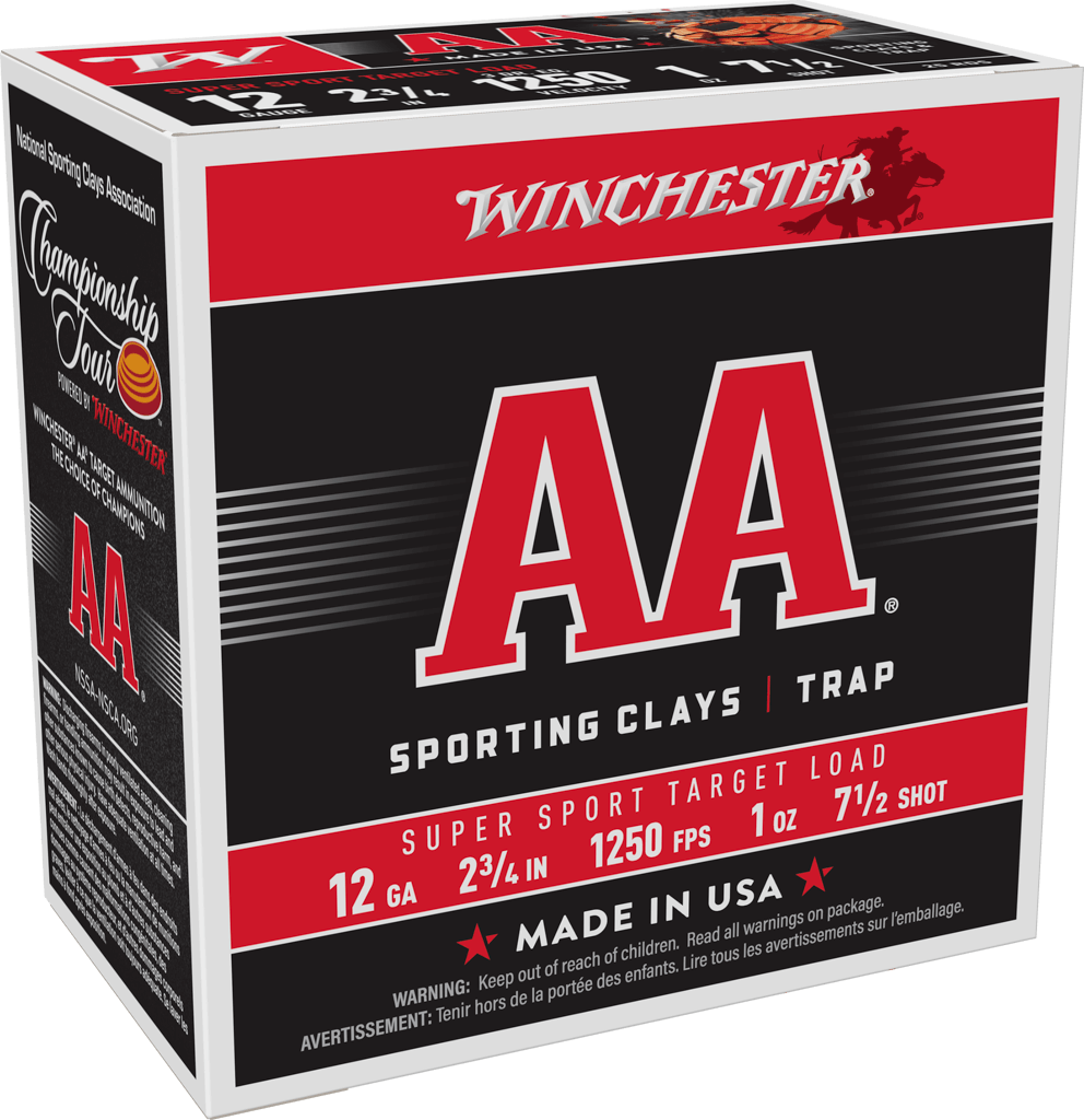 Winchester Ammo AA Super Sport 12 Gauge 2 3/4" 1 oz Lead Shot, 7.5 Size, 25 Rounds per Box