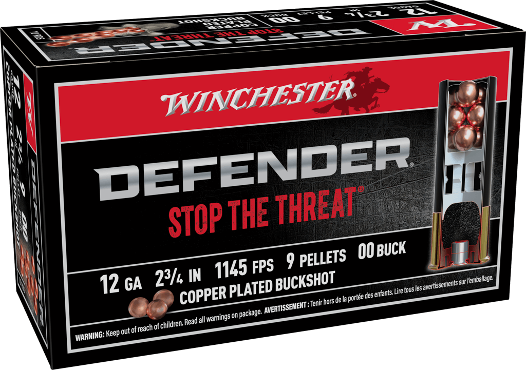 Winchester Ammo Winchester Defender 12 Gauge 00 Buckshot, 10 Rounds per Box