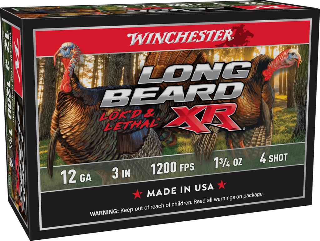 Winchester Ammo Long Beard XR 12 Gauge Shotshell 3" #4 Copper-Plated Lead 1-3/4 oz – 10 Rounds per Box