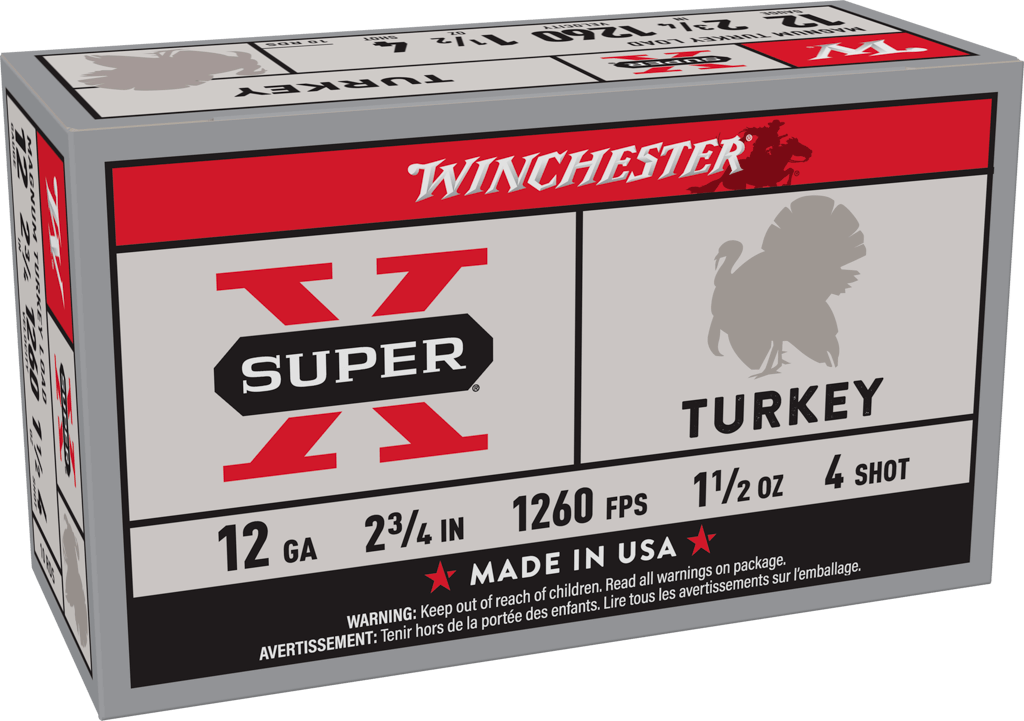 Winchester Ammo Super X TKY Load 12 Gauge 2.75" 1.5 oz Copper-Plated Lead Shot #4
