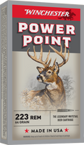 Winchester Ammo Super-X Power Point .223 Remington 64 Grain Hunting Ammunition - 20 Rounds per Box