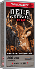 Winchester Ammo Deer Season XP 300 WSM 150 Grain Poly Tip Ammunition, 20 Rounds Per Box