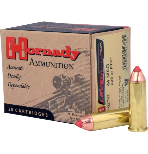 Hornady LeverRevolution .44 Magnum 225 Grain FlexTip Expanding Ammo - 20 Rounds per Box