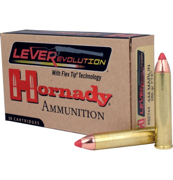 Hornady LeverRevolution .444 Marlin 265-Grain FlexTip Expanding Ammo - 20 Rounds per Box