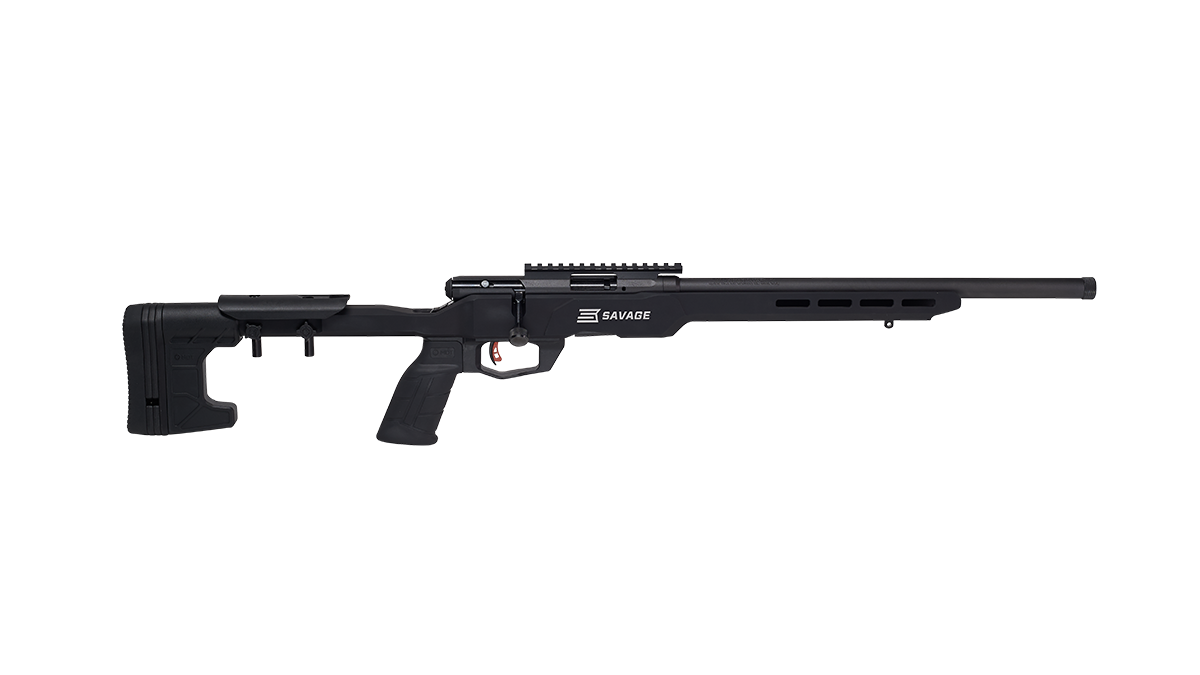 Savage B22Mag Precision Bolt Action Rifle with 18-inch Threaded Barrel and Optic Ready Design