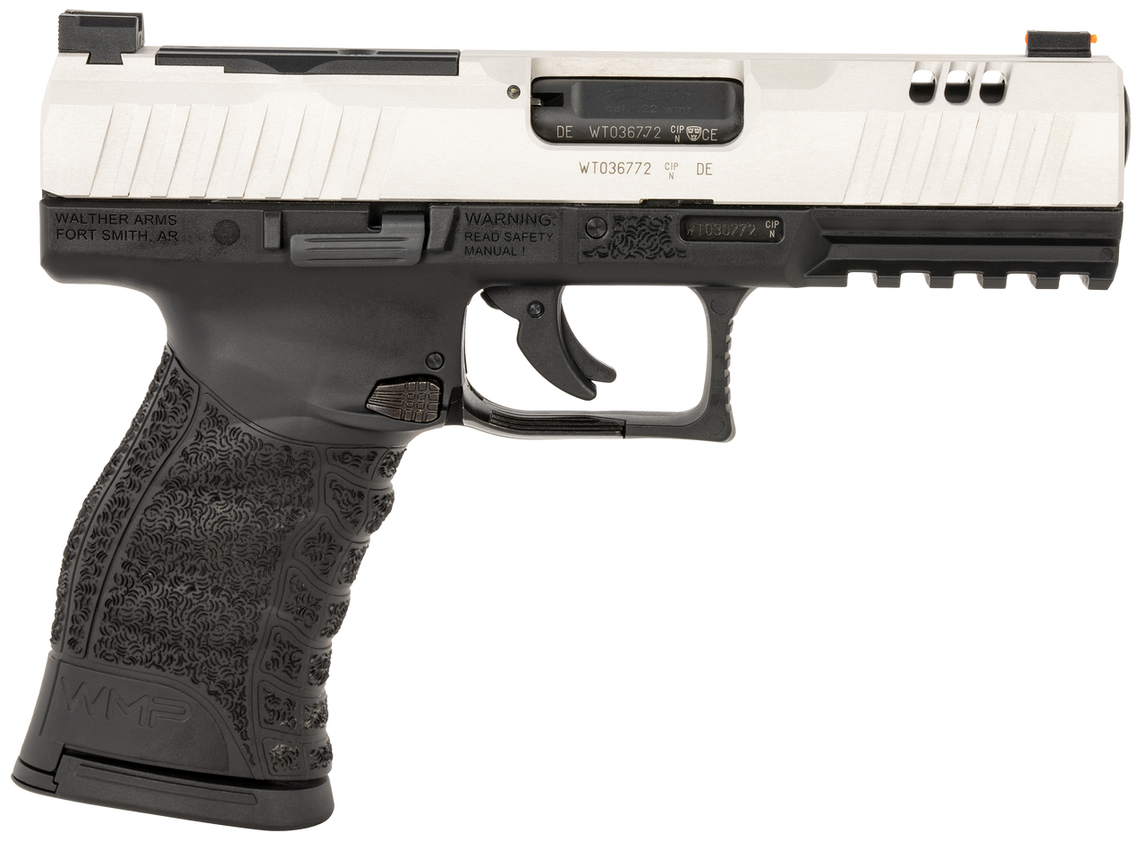Walther WMP 22WMR PSTL 4.3-inch Optics Ready Semi-Automatic Pistol with Two Magazines