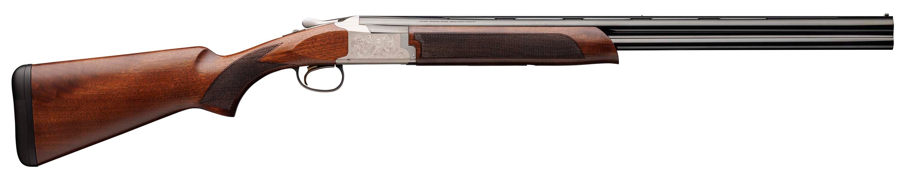 Browning Citori 725 Feather Over/Under 12 Gauge Shotgun - 26-inch Vent Rib Barrel with Blued Finish and Engraved Silver Nitride Receiver