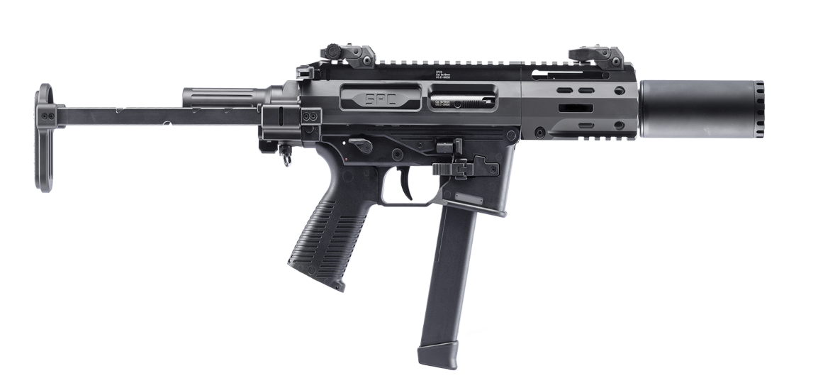 Bt C3 B&T SPC9 Glock SBR Suppressor-Ready Semi-Auto Rifle with 4.5-Inch Integrated Suppressor