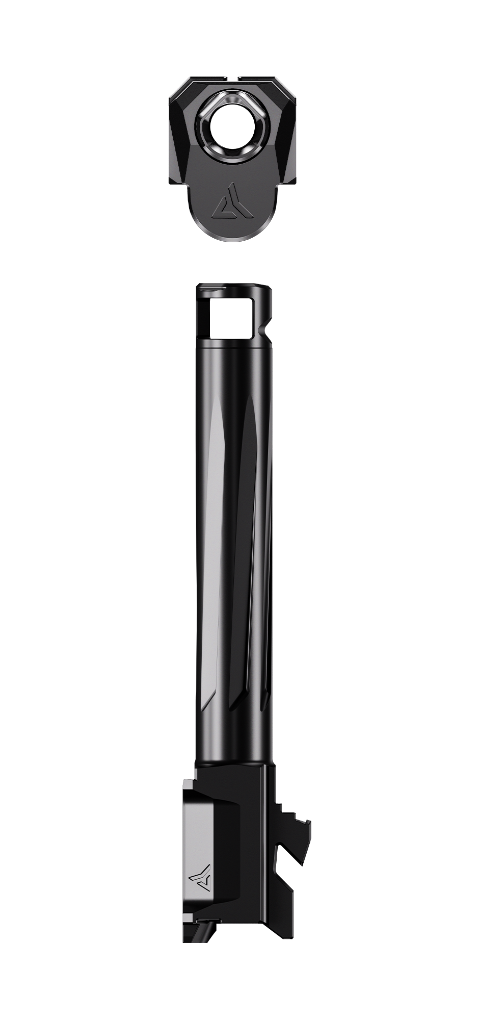 Radian Weapons Afterburner + Ramjet Barrel & Comp for Glock 17 Gen5 – 9mm Fluted Stainless Steel with DLC Finish