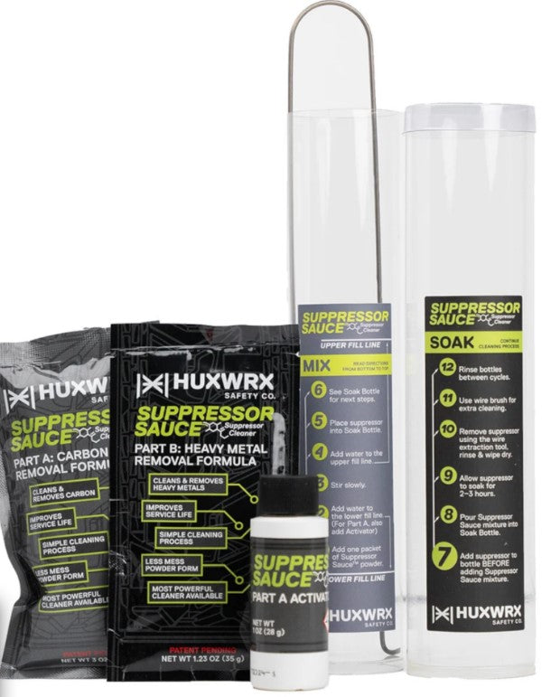 HUXWRX Suppressor Sauce Cleaning Kit – Model 3202 for Firearm Maintenance