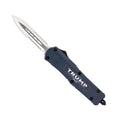 Cobratec Knives Medium FS-3 Trump 2024 Blue Dagger with Dual-Side Serrated Edges - Part Number MTRP24BLUDAG2SS