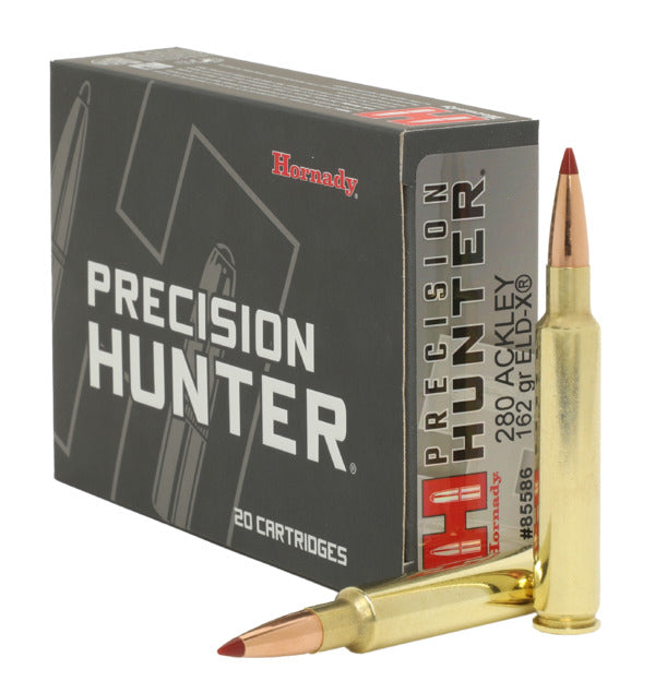 Hornady Precision Hunter 280 Ackley Improved 162 Grain ELD-X Hunting Rounds – 20 Rounds per Box