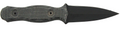 Half Face Blades Trident Dagger 3-Inch Blade with Gry Micarta Grip and Armor Black Finish