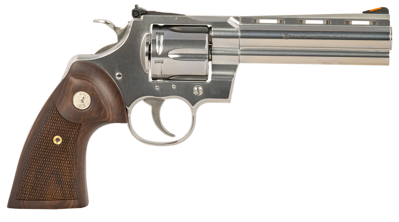 Colt Mfg Python Series 5 Inch Stainless Steel .357 Magnum Revolver with Adjustable Sights
