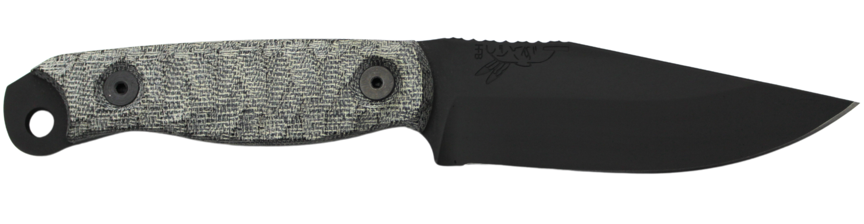Half Face Blades Crow Scalper 4-inch Blade with Gray Micarta Grip, S45VN Steel