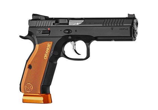 CZ Shadow 2 Optics Ready 9mm Pistol with Black/Orange Finish and Three 19-Round Magazines