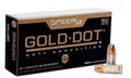 Speer CCI Gold Dot 9mm +P 124 Grain GDHP Self-Defense Ammunition, 50 Rounds per Box