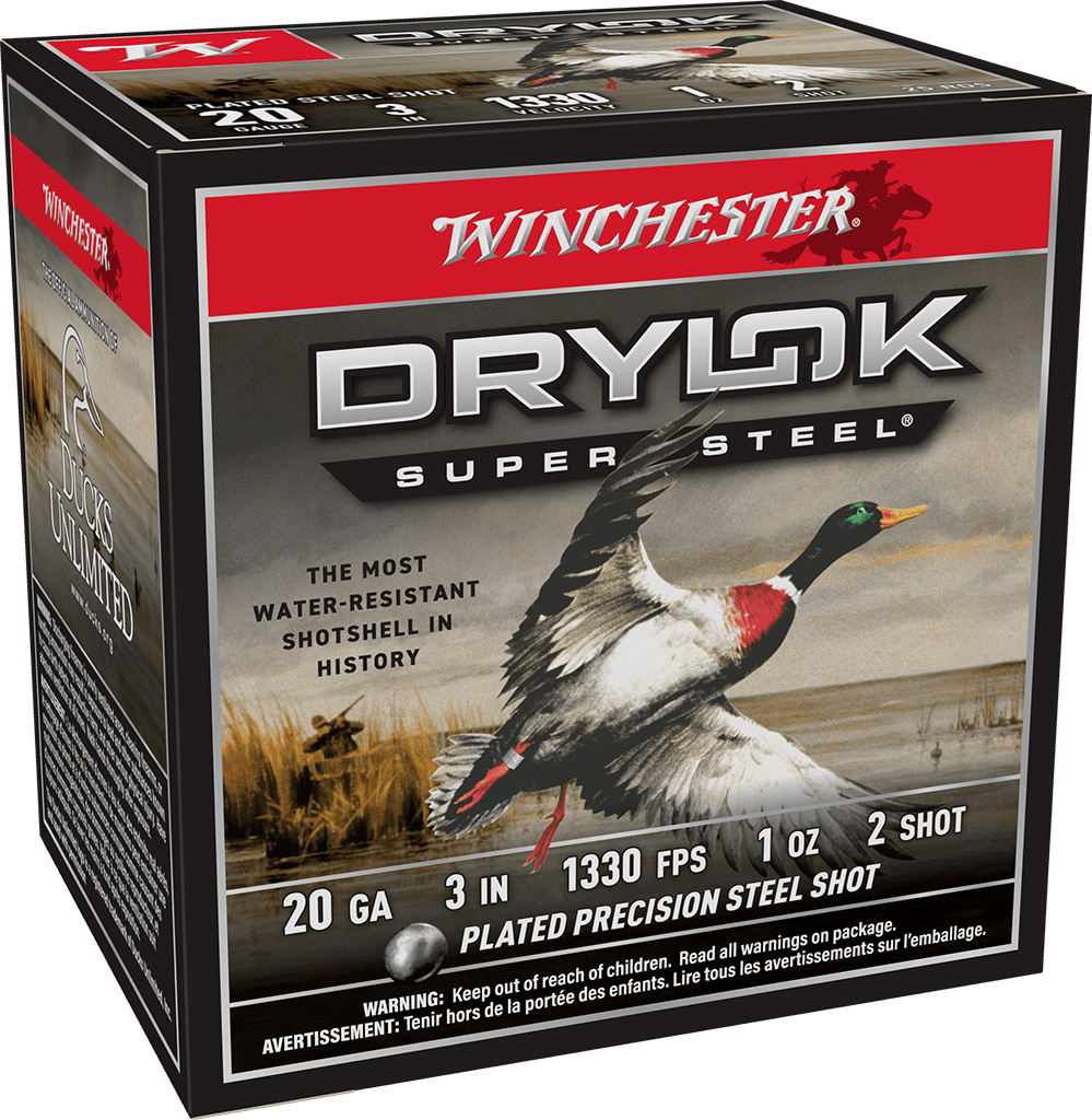 Winchester Ammo Drylok Steel Magnum 20 Gauge 3-Inch 1 oz Steel Shot for Waterfowl Hunting