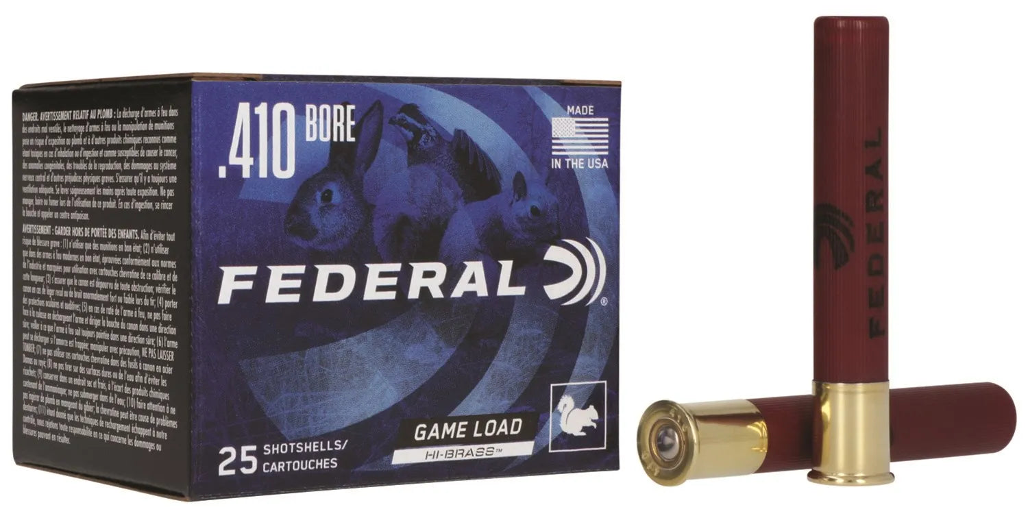 Federal 410 Gauge Shotshells - 3 inch, 7.5 Shot Size, 11/16 Oz, 25 Rounds per Box
