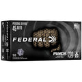 Federal 45 Auto 230 Grain Punch JHP Ammunition – 50 Rounds per Box, 10 Boxes per Case