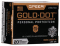 Speer Gold Dot Hollow Point 9mm +P Ammo – 124 Grain for Home Defense