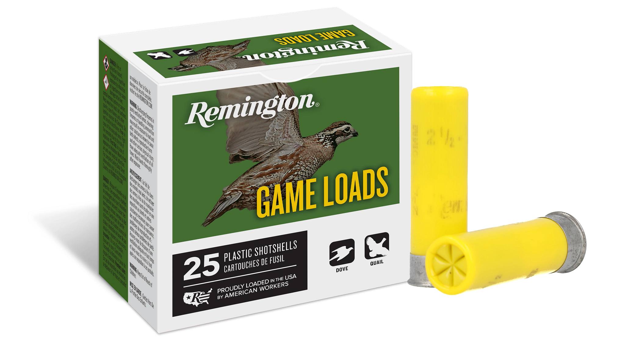 Remington Ammunition 20 Gauge 2-3/4 Inch Hunting Shotshells, 7/8 Oz Lead Shot, 1225 FPS, 25 Rounds
