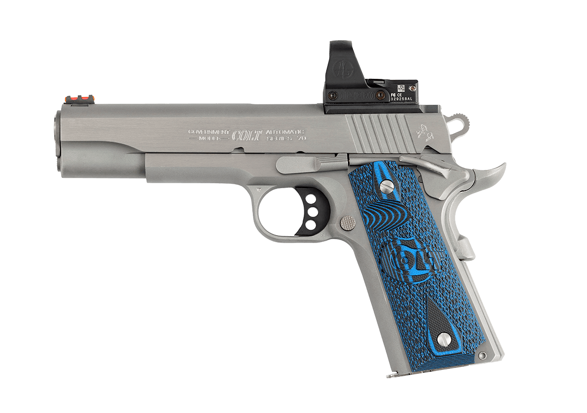 Colt Mfg 1911 Competition Series 9mm 5-Inch Stainless Semi-Auto Pistol with Adjustable Fiber Optic Sights