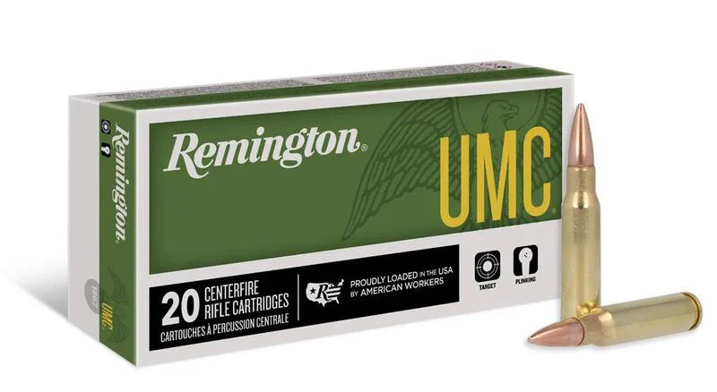 Remington Ammunition .308 Winchester 150 Grain Full Metal Jacket Target Shooting Ammo (20 Rounds per Box)