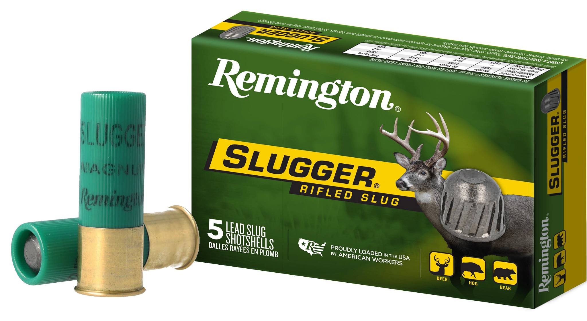 Remington Ammunition 12 Gauge Rifled Slug – 1 oz Lead, 2-3/4 Inch, 1560 FPS, Big Game Hunting