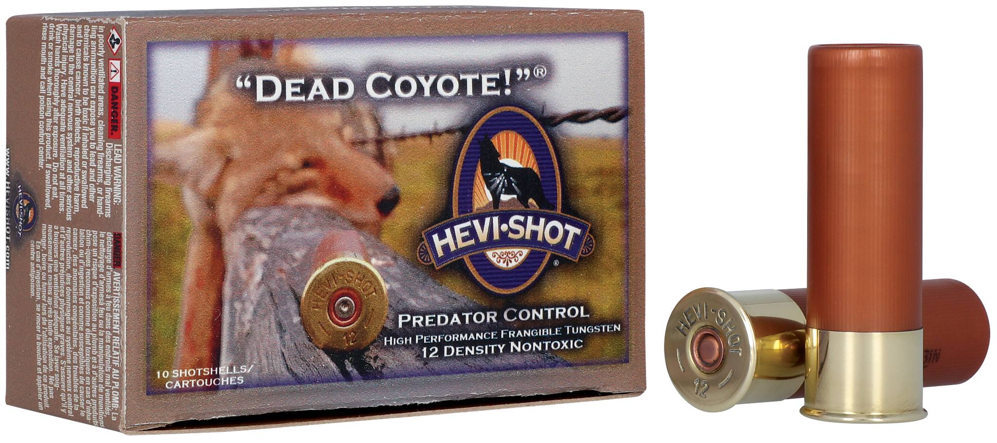 Hevi Shot Dead Coyote 12 Gauge 3" Shells with Tungsten Frangible Shot - 1-1/2 Oz, 1300 FPS, 10 Rounds per Box