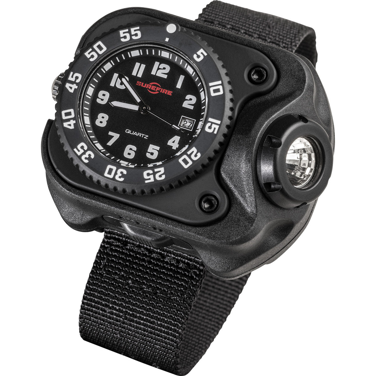 SUREFIRE WRISTLIGHT (WATCH MOVEMENT) RECHARGEABLE 15/60/300LM BLACK STRAP