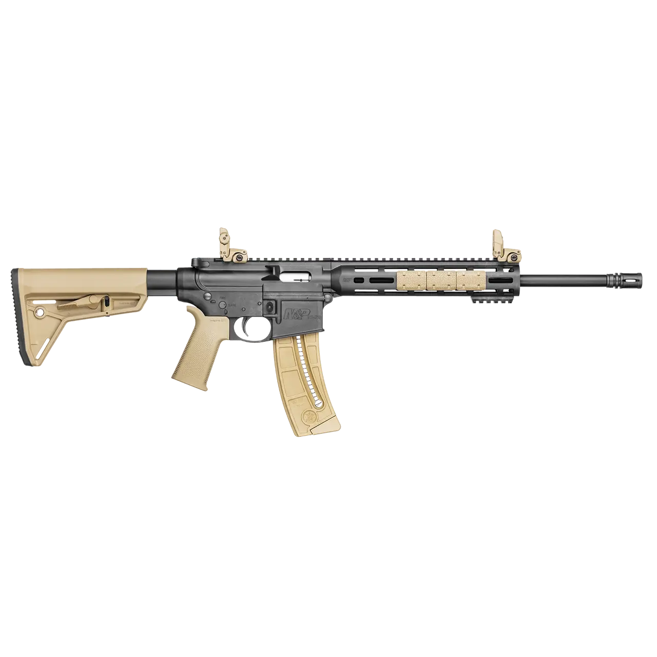 Smith & Wesson M&P 15-22 Sport MOE SL FDE 22LR Rifle with 16.5-Inch Threaded Barrel and 25-Round Magazine