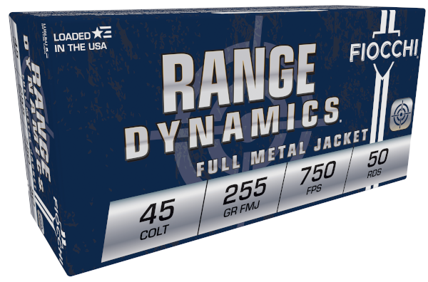Fiocchi 45 Colt 255 Grain CMJ Ammunition - 50 Rounds per Box, 500 Rounds Case