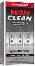 Winchester Ammo .40 S&W Super-X Target Winclean Brass Enclosed Base 180 Grain – 50 Rounds per Box